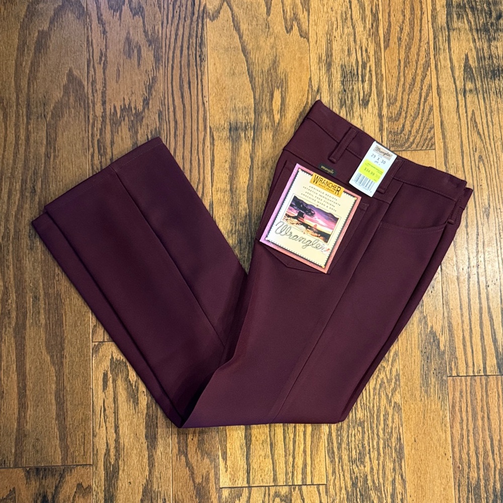Wrangler Men's Deep Burgundy Dress Pants Wrancher sz 29x30